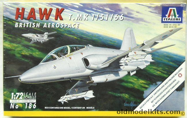 Italeri 1/72 TWO British Aerospace Hawk - T.Mk1/51/66 - RAF / Switzerland / Finland, 186 plastic model kit